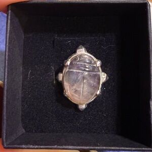 Silver Scarab Ring